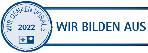 Wir bilden aus - Ausbildunslabel der IHK