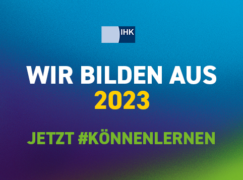 Wir bilden aus - Ausbildunslabel der IHK